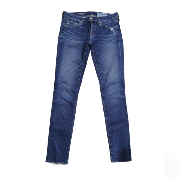 AG Adriano Goldschmied size 24 R color blue jeans the leggings ankle super skinn - Picture 1 of 6